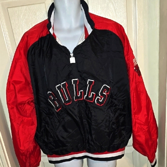 VTG Chalk Line Chicago Bulls Pullover Wind Jacket Mens XL - Picture 1 of 5